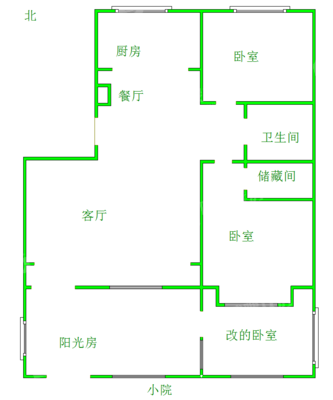 滨河龙韵2室2厅1卫111㎡