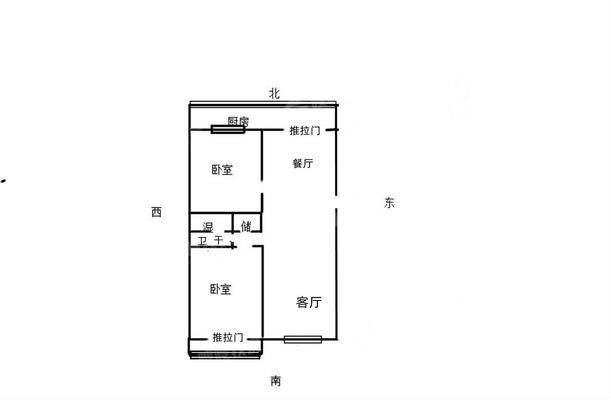 测具小区2室2厅1卫98㎡