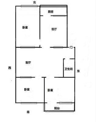 啤酒厂宿舍3室1厅1卫95㎡