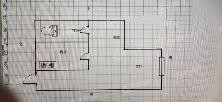 铁路三角线2室1厅1卫53㎡