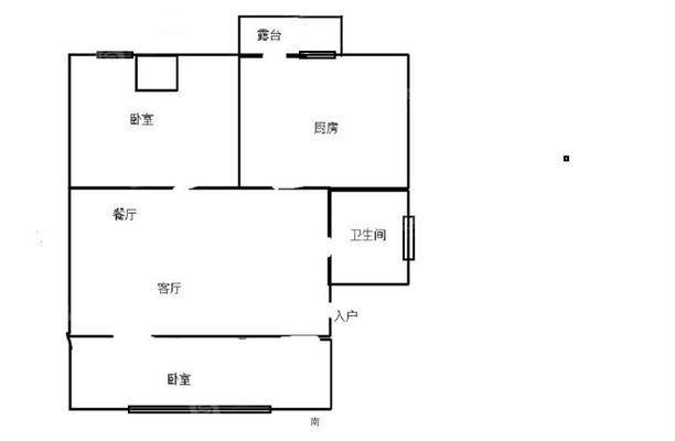 荣信都市花园2室1厅1卫64㎡