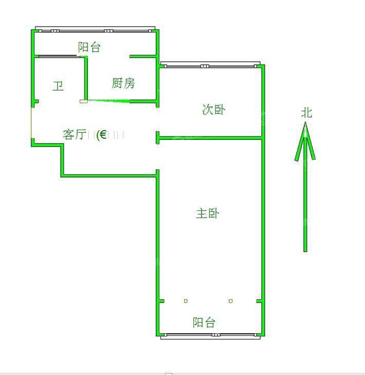 炼油厂第二生活区2室1厅1卫58㎡