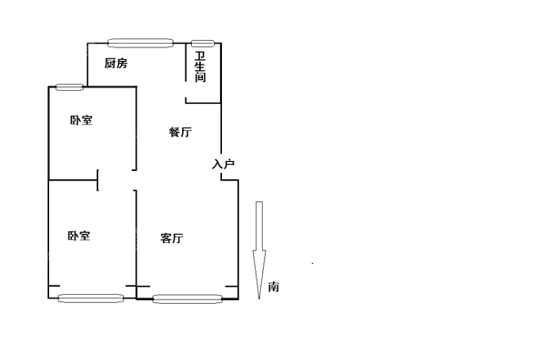 锦绣城（六区）2室2厅1卫99㎡