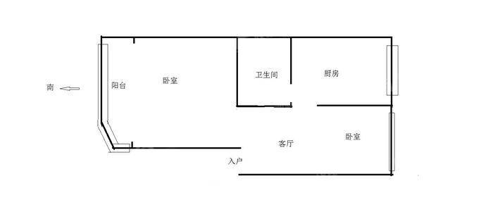 草市小区2室1厅1卫51㎡