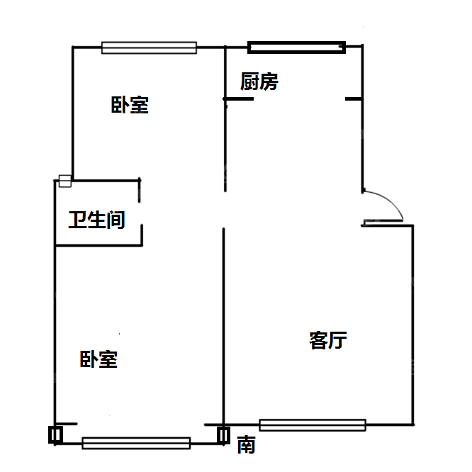 枫林绿洲2室2厅1卫92㎡