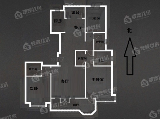 荣盛华府3室2厅3卫178㎡