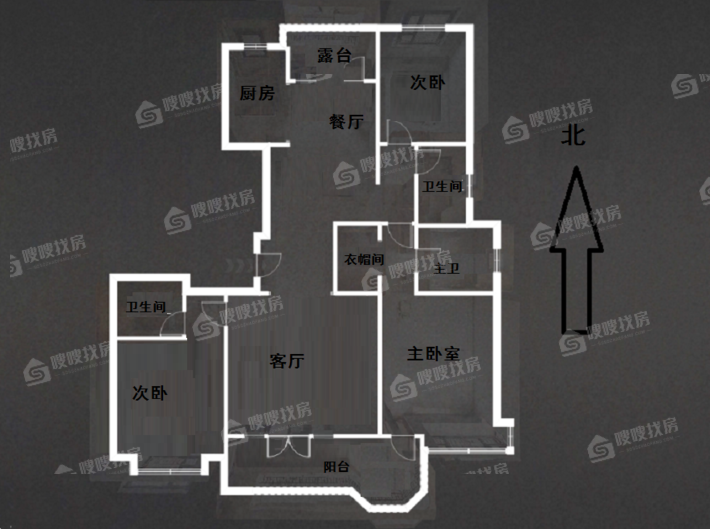 荣盛华府3室2厅3卫178㎡