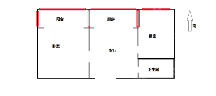 义泰兴小区2室1厅1卫53㎡