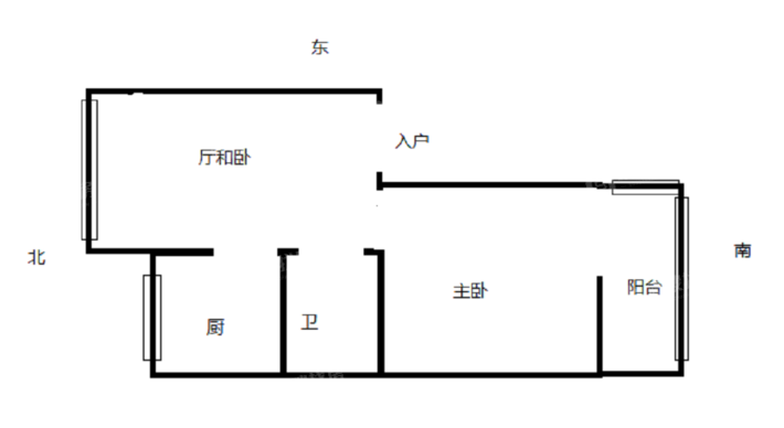 竹林寺小区2室1厅1卫50㎡