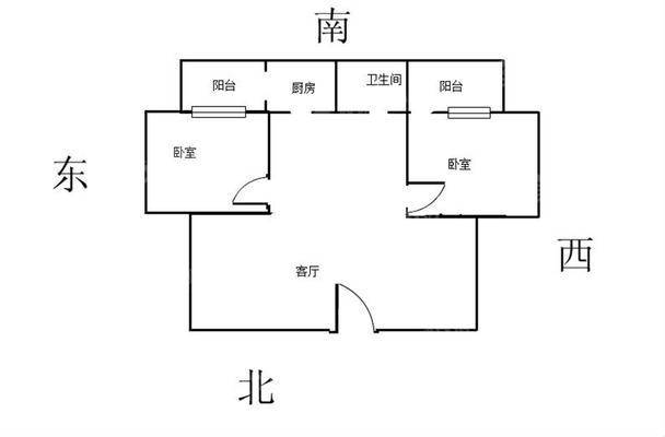 交通局宿舍楼2室2厅1卫85㎡