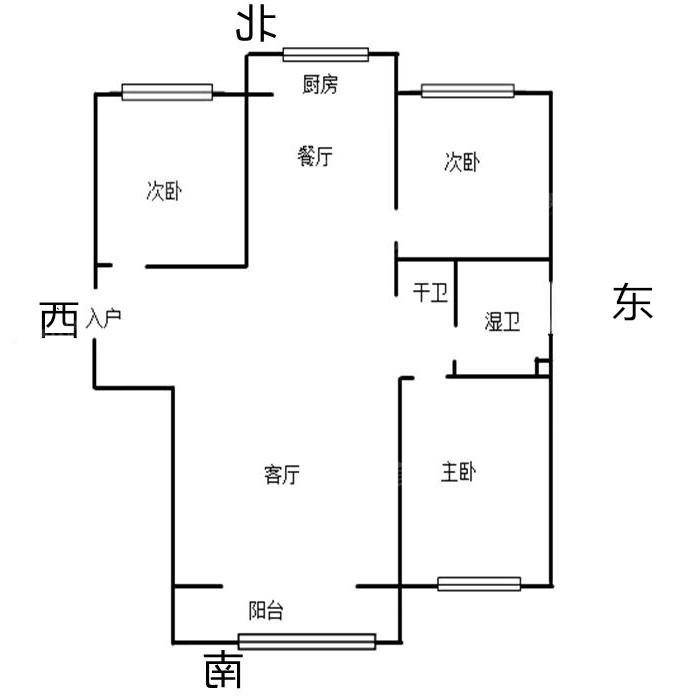 宏宇亚龙湾3室2厅1卫117㎡