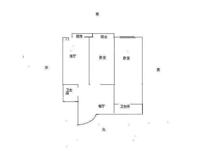 华兴太阳城东领伯爵2室2厅1卫93㎡