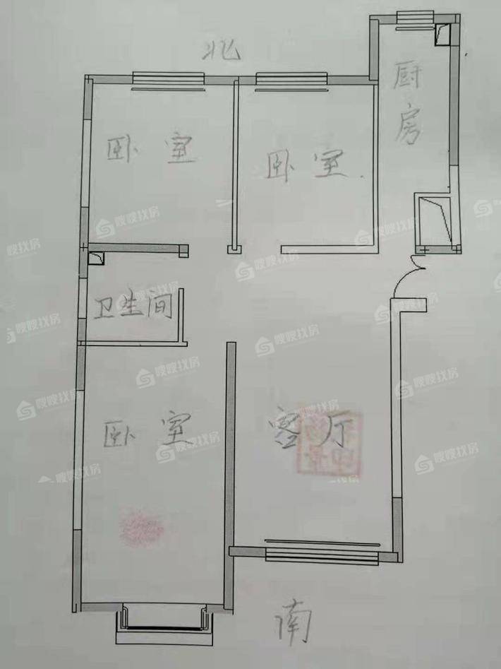 御河新城西区3室2厅1卫109㎡