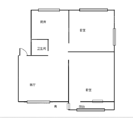 三中家属楼（实验中学）2室2厅1卫75㎡