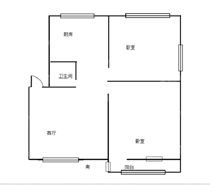 三中家属楼（实验中学）2室2厅1卫75㎡