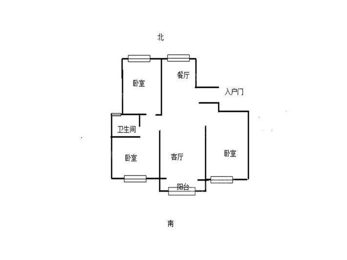 花语馨苑3室2厅1卫123㎡