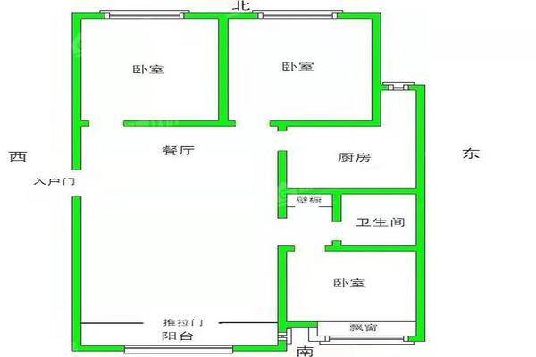 御河新城西区3室2厅1卫127㎡