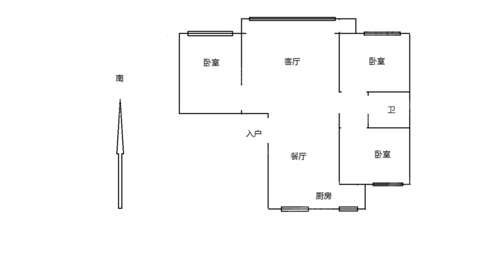 承德世纪城一期3室2厅1卫115㎡