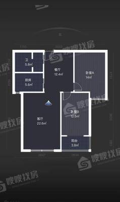 书香华苑2室2厅1卫96㎡