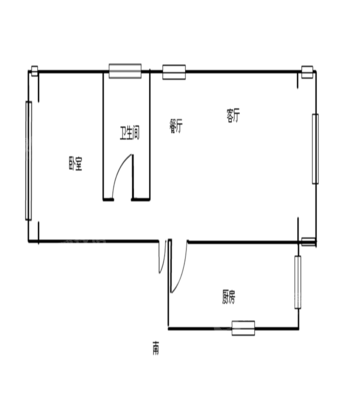 山水天成1室1厅1卫75㎡