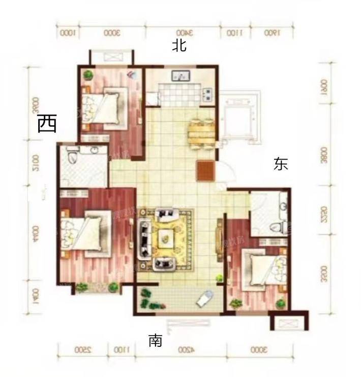 信友城市之光3室2厅2卫127㎡