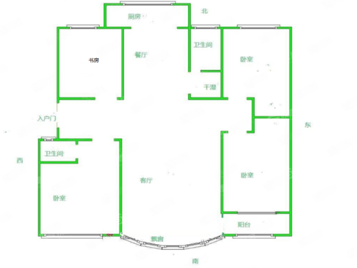 建设小区4室2厅2卫149㎡