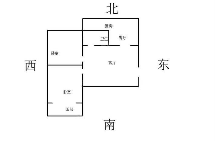 税务局宿舍（六栋楼）2室2厅1卫62㎡