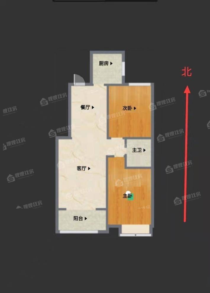 润江紫宸院2室1厅1卫94㎡