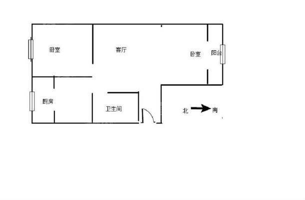 喀喇河屯二期2室2厅1卫78㎡