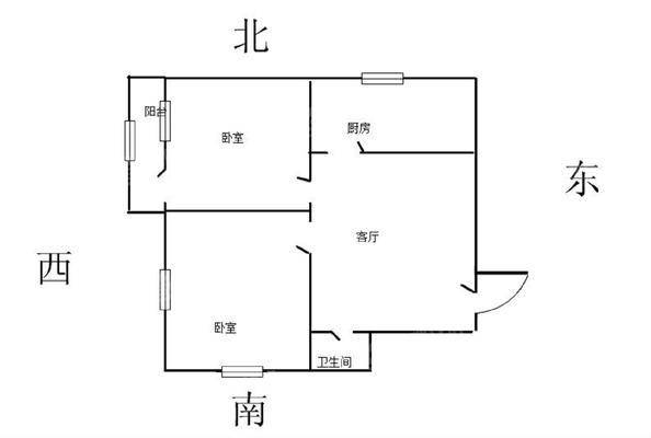 五环小区2室1厅1卫60㎡