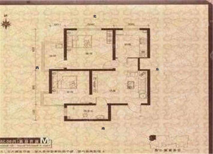 佳苑领域2室2厅1卫83㎡