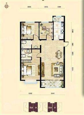 宏宇臻园（西区）3室2厅2卫123㎡