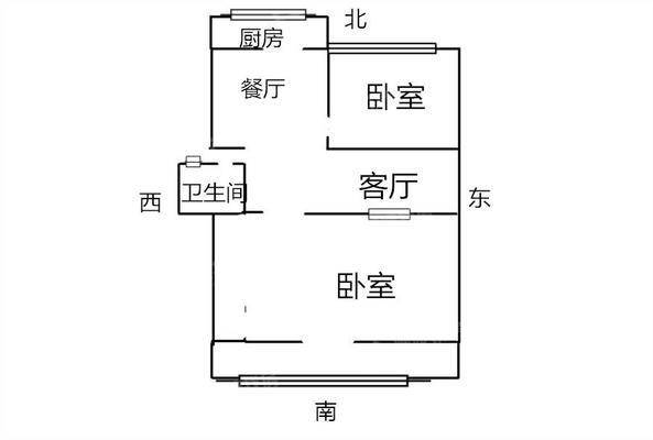 师院小区（师专宿舍）2室2厅1卫84㎡