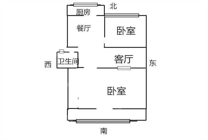 师院小区（师专宿舍）2室2厅1卫84㎡