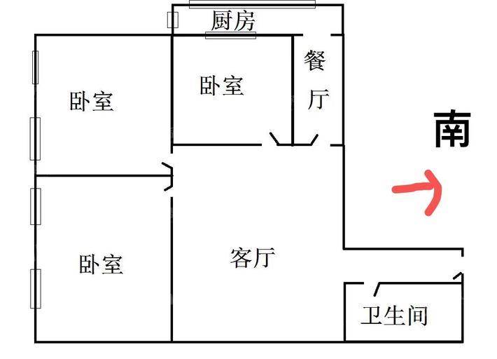 祥业（佟温）小区1期3室2厅1卫97㎡