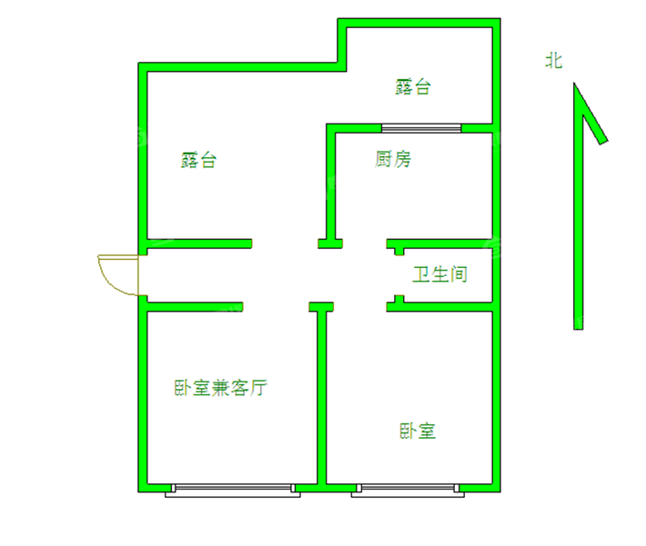 幞园新村2室1厅1卫56㎡