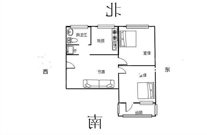 石油二部2室1厅1卫62㎡