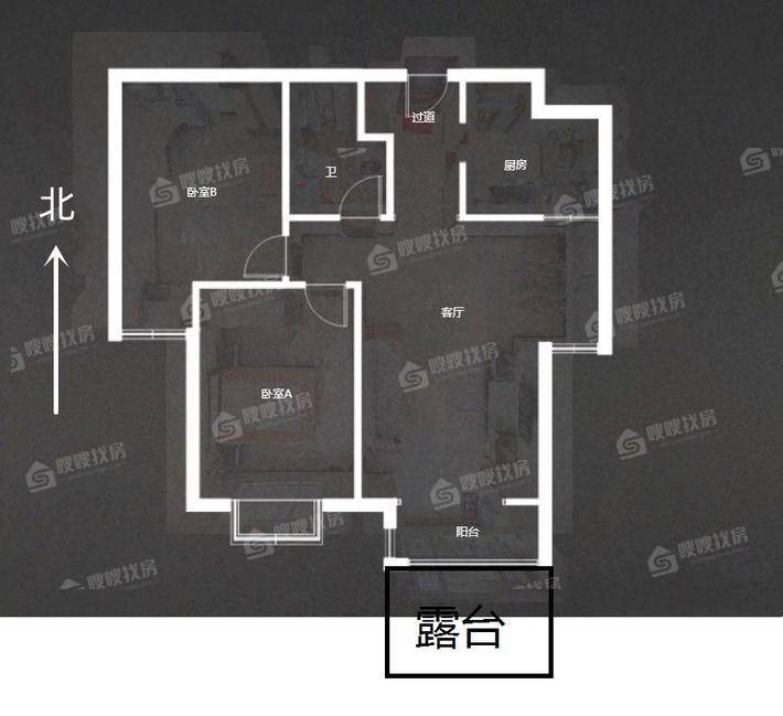 紫晶悦城（2号地）2室2厅1卫93㎡