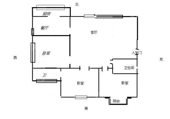 李家花园商住楼3室2厅1卫111㎡