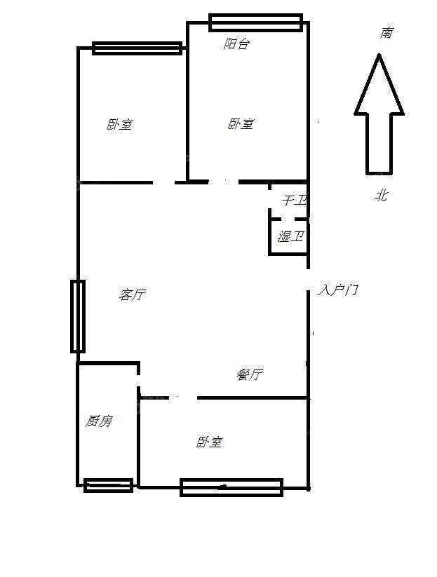 紫晶花园3室2厅1卫119㎡