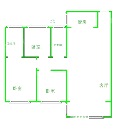 碧桂园江山印3室2厅2卫110㎡