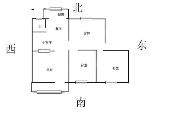 市社小区3室2厅1卫120㎡