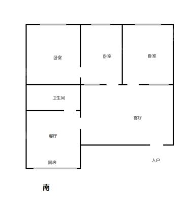 陕西营小区3室2厅1卫82㎡