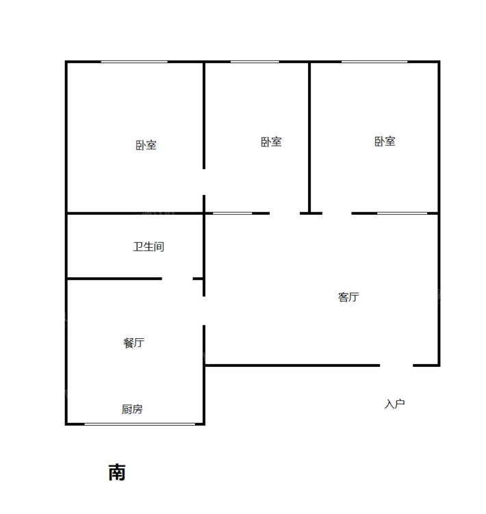 陕西营小区3室2厅1卫82㎡