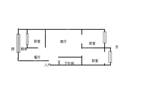南园中心小区（邮电小区）3室2厅1卫100㎡