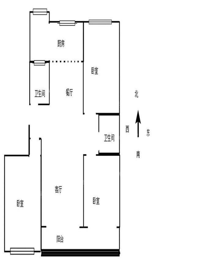 孔雀城B区3室2厅2卫141㎡