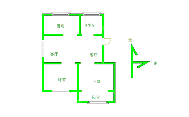 国富馨悦湾2室2厅1卫88㎡