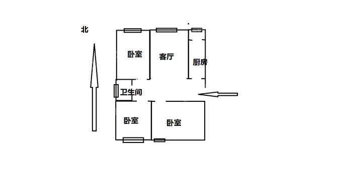 碧峰门棚户区二区3室1厅1卫86㎡