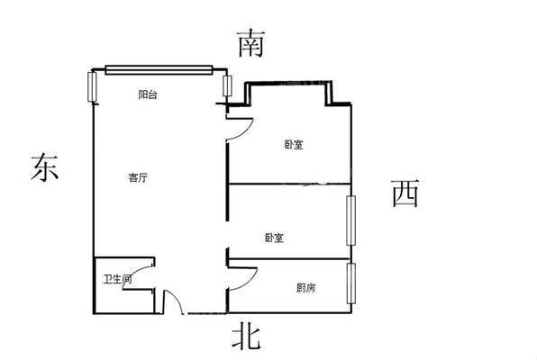 东方骏景2室2厅1卫95㎡