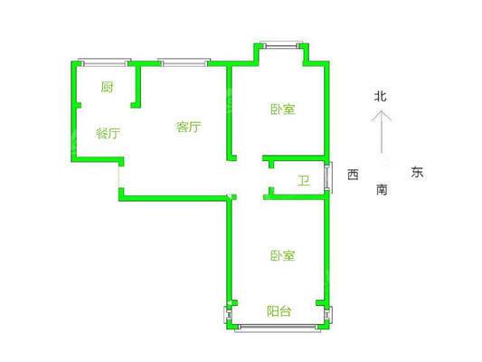 颐和文园西院2室2厅1卫104㎡